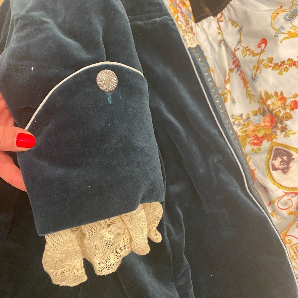 JOTTUM Rembrandt Prussian Blue Velvet Bellini Coat size 10 Y - Picture 11 of 16